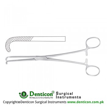 Nissen Bile Duct Clamp Curved Downards Stainless Steel, 21.5 cm - 8 1/2"